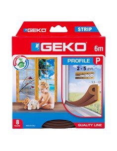 Guarnizione in gomma per isolamento STRIP 6mt tipo P marrone Geko 1000/7