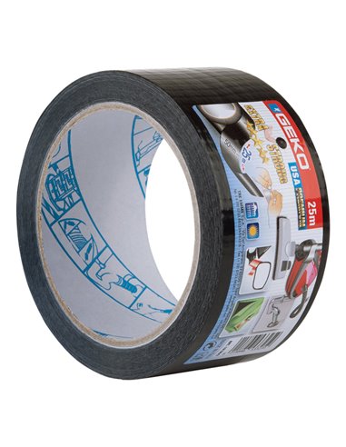 Nastro telato americano USA PREMIUM 50mmx25mt nero Geko 19100/2 Geko SEGNALETICA
