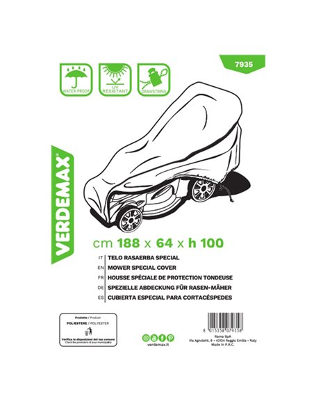 Telo di copertura per rasaerba Special 188x64xh100cm Verdemax 7935