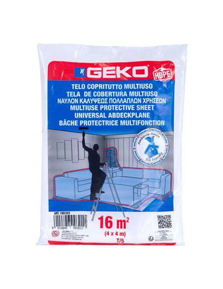 Telo HD copritutto multiuso 16mq 80/90gr Geko 100/323 Geko BOLLE E RIEMPITIVI