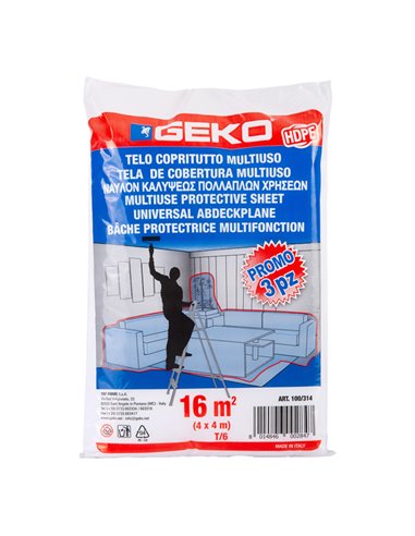 Set 3 pz telo HD copritutto multiuso 16mq 230/240gr Geko 100/314