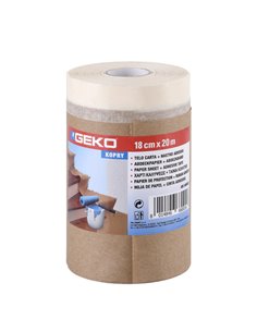 Bobinetta nastro adesivo e telo in carta 18cmx20mt Geko 40000/3 Geko BOLLE E RIEMPITIVI