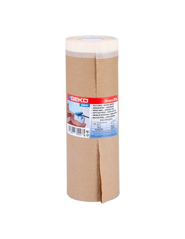 Bobinetta nastro adesivo e telo in carta 30cmx20mt Geko 40000/5