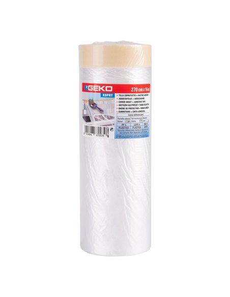 Bobinetta nastro adesivo in carta e telo HD 270cmx16mt Geko 41000/7