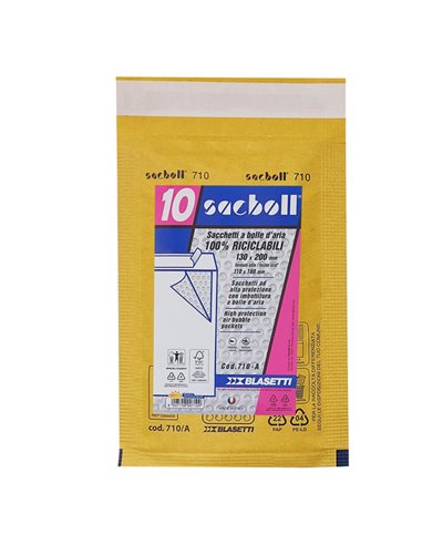 10 Buste imbottite Sacboll in carta avana A 13x20cm BLASETTI 0710 BLASETTI BUSTE IMBOTTITE
