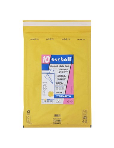 10 Buste imbottite Sacboll in carta avana J 32X50cm BLASETTI 0716 BLASETTI BUSTE IMBOTTITE