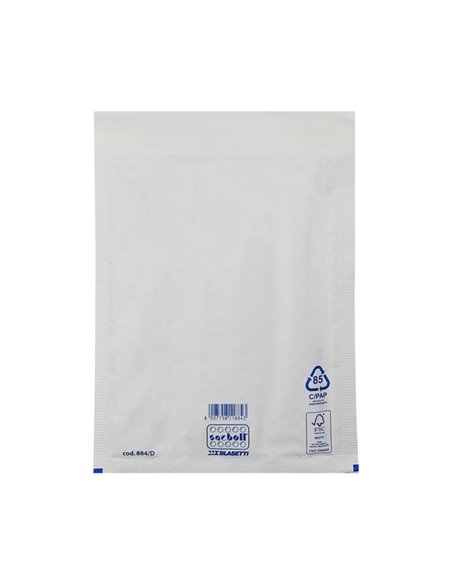 10 Buste imbottite Sacboll in carta bianca D 20X32cm BLASETTI 0884 BLASETTI BUSTE IMBOTTITE