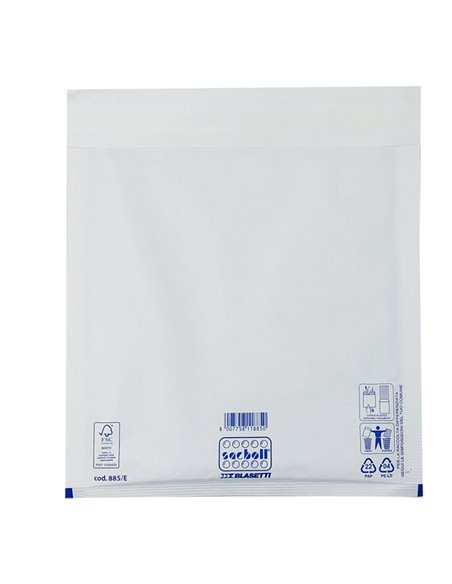 10 Buste imbottite Sacboll in carta bianca E 24X32cm BLASETTI 0885