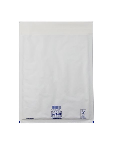 10 Buste imbottite Sacboll in carta bianca FG 25X39cm BLASETTI 0886 BLASETTI BUSTE IMBOTTITE