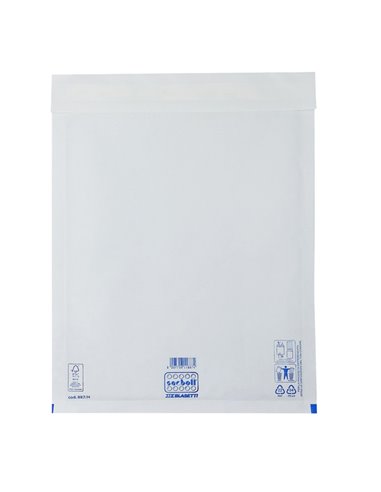 10 Buste imbottite Sacboll in carta bianca H 29X42cm BLASETTI 0887