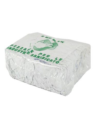Pezzame stracci per pulizia bianchi sanificati 2kg 1719 No Brand BOLLE E RIEMPITIVI