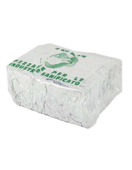 Pezzame stracci per pulizia bianchi sanificati 2kg 1719 No Brand BOLLE E RIEMPITIVI