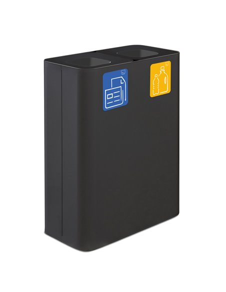 Gettacarte da interno Pure in acciaio nero Stilcasa PU120F-N