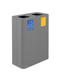 Gettacarte da interno Pure in acciaio grigio Stilcasa PU120F-G STILCASA PATTUMIERE E BIDONI