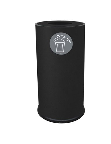 Contenitore tondo 1 scomparto 70L in acciaio nero Stilcasa 871/N