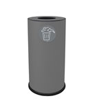 Contenitore tondo 1 scomparto 70L in acciaio grigio Stilcasa 871/G