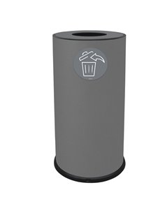 Contenitore tondo 1 scomparto 70L in acciaio grigio Stilcasa 871/G