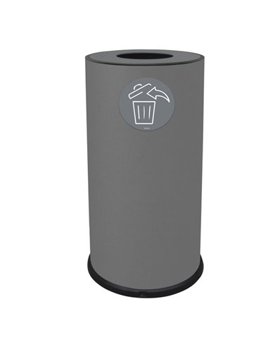 Contenitore tondo 1 scomparto 70L in acciaio grigio Stilcasa 871/G