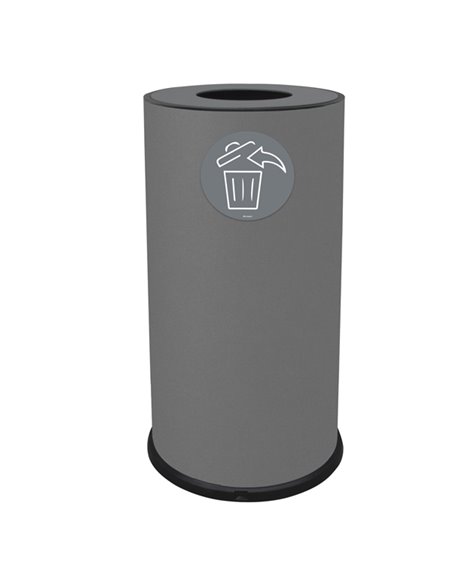 Contenitore tondo 1 scomparto 70L in acciaio grigio Stilcasa 871/G