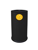Contenitore tondo 3 scomparti 70L in acciaio nero Stilcasa 873/N