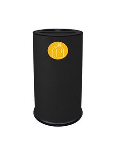 Contenitore tondo 3 scomparti 70L in acciaio nero Stilcasa 873/N STILCASA PATTUMIERE E BIDONI
