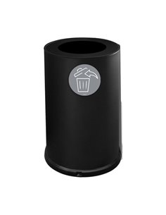 Contenitore tondo 1 scomparto 100L in acciaio nero Stilcasa 991/N STILCASA PATTUMIERE E BIDONI