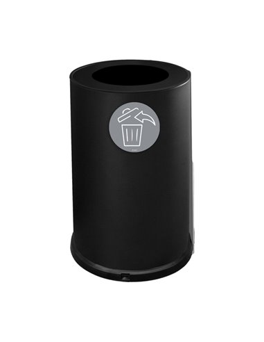Contenitore tondo 1 scomparto 100L in acciaio nero Stilcasa 991/N STILCASA PATTUMIERE E BIDONI