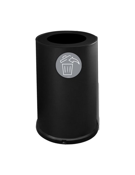 Contenitore tondo 1 scomparto 100L in acciaio nero Stilcasa 991/N STILCASA PATTUMIERE E BIDONI