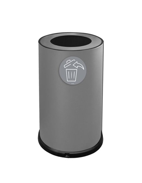 Contenitore tondo 1 scomparto 100L in acciaio grigio Stilcasa 991/G