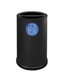 Contenitore tondo 2 scomparti 100L in acciaio nero Stilcasa 992/N