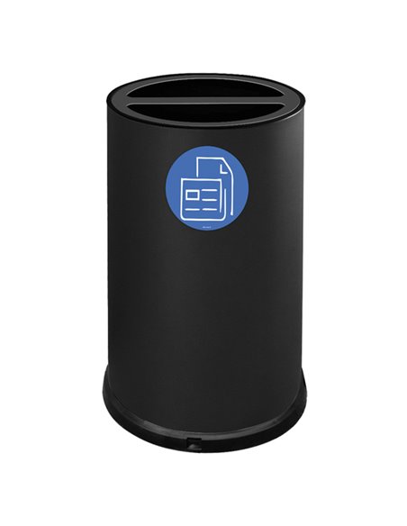 Contenitore tondo 2 scomparti 100L in acciaio nero Stilcasa 992/N STILCASA PATTUMIERE E BIDONI