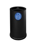 Contenitore tondo 3 scomparti 100L in acciaio nero Stilcasa 993/N