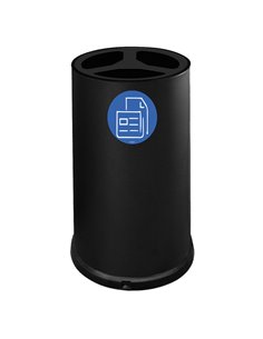 Contenitore tondo 3 scomparti 100L in acciaio nero Stilcasa 993/N
