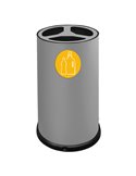 Contenitore tondo 3 scomparti 100L in acciaio grigio Stilcasa 993/G
