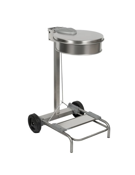 Carrello portasacco in acciaio inox satinato 110L Stilcasa 406/A STILCASA PATTUMIERE E BIDONI