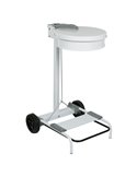 Carrello portasacco in acciaio verniciato bianco 110L Stilcasa 406/B