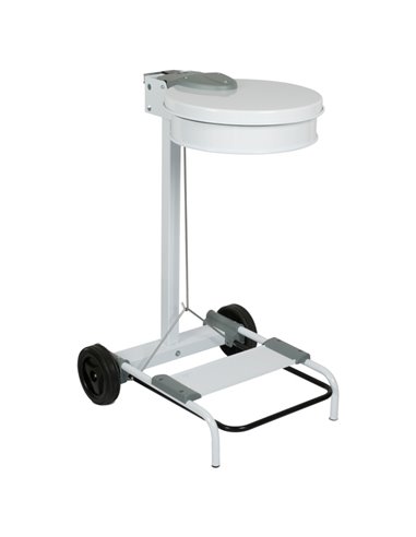 Carrello portasacco in acciaio verniciato bianco 110L Stilcasa 406/B STILCASA PATTUMIERE E BIDONI