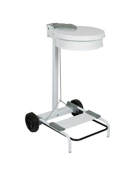 Carrello portasacco in acciaio verniciato bianco 110L Stilcasa 406/B STILCASA PATTUMIERE E BIDONI