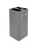 Contenitore raccolta differenziata con divisorio bicchieri grigio Stilcasa PU100F-BG-G