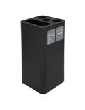 Contenitore raccolta differenziata con divisorio bicchieri nero Stilcasa PU100F-BG-N