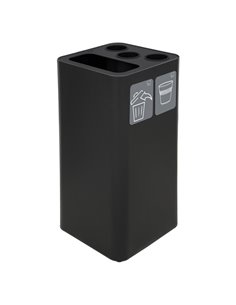 Contenitore raccolta differenziata con divisorio bicchieri nero Stilcasa PU100F-BG-N STILCASA PATTUMIERE E BIDONI
