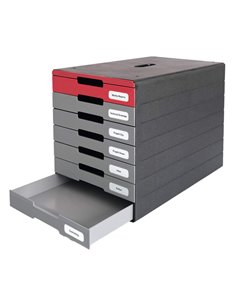 Cassettiera 7 cassetti IDEALBOX PRO 7 rosso Durable 7763-03 DURABLE CASSETTIERE DA SCRIVANIA 2