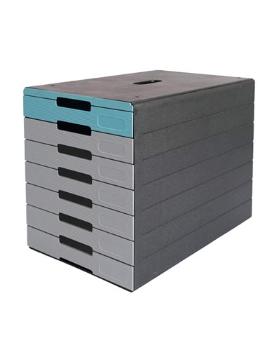 Cassettiera 7 cassetti IDEALBOX PRO 7 azzurro Durable 7763-06