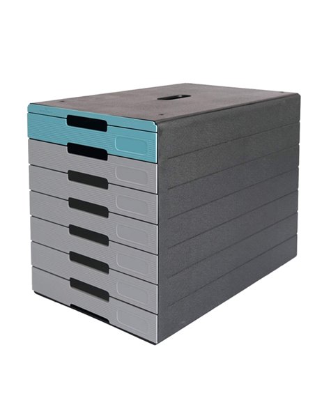 Cassettiera 7 cassetti IDEALBOX PRO 7 azzurro Durable 7763-06