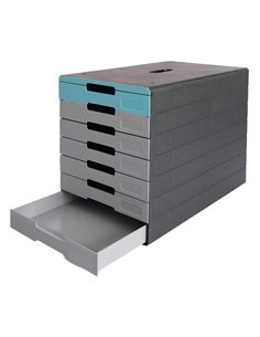 Cassettiera 7 cassetti IDEALBOX PRO 7 azzurro Durable 7763-06 2