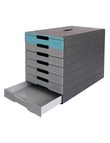 Cassettiera 7 cassetti IDEALBOX PRO 7 azzurro Durable 7763-06