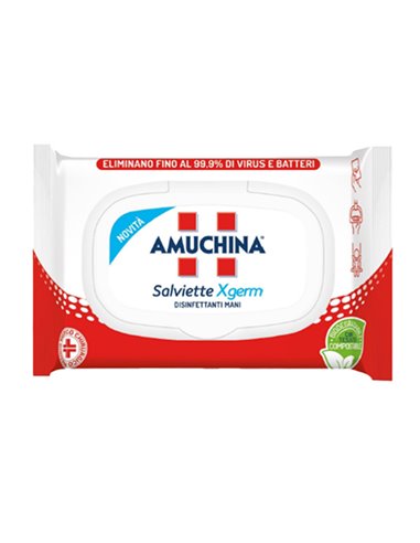 20 Salviette disinfettanti mani Xgerm Amuchina 419841 Amuchina Professional SALVIETTE, FAZZOLETTI E LENZUOLINI