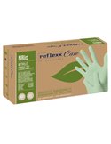 Conf 100 Guanti in nitrile bio tg XS verde pastello Reflexx NBIO/XS(6)