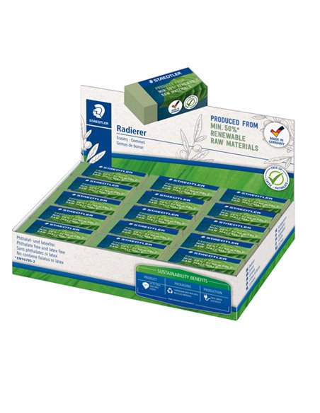 Box 30 gomme Eco 526 43x19x13mm per matita Staedtler 526 83-5
