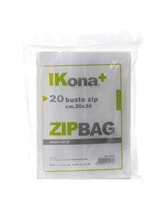20 SACCHETTI ZIP 10x20cm IN PLASTICA 1800 Ikona+ 1800 IKona+ SACCHETTI ZIP